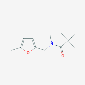 molecular formula C12H19NO2 B7499952 N,2,2-trimethyl-N-[(5-methylfuran-2-yl)methyl]propanamide 