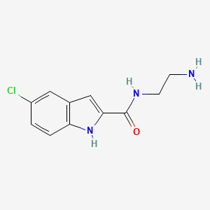 molecular formula C11H12ClN3O B7499954 N-(2-氨基乙基)-5-氯-1H-吲哚-2-甲酰胺 