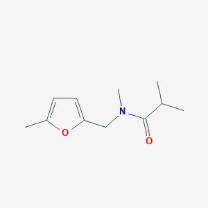molecular formula C11H17NO2 B7499990 N,2-dimethyl-N-[(5-methylfuran-2-yl)methyl]propanamide 