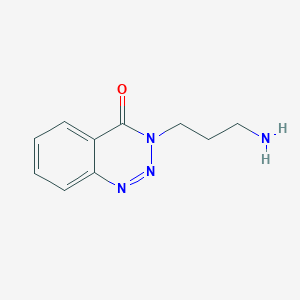 molecular formula C10H12N4O B7499996 3-(3-Aminopropyl)-1,2,3-benzotriazin-4-one 