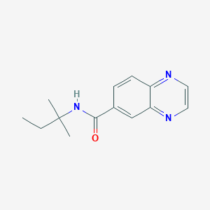 molecular formula C14H17N3O B7500031 N-(2-methylbutan-2-yl)quinoxaline-6-carboxamide 