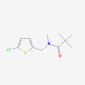 molecular formula C11H16ClNOS B7500055 N-[(5-chlorothiophen-2-yl)methyl]-N,2,2-trimethylpropanamide 