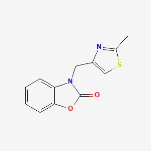 molecular formula C12H10N2O2S B7500090 3-[(2-Methyl-1,3-thiazol-4-yl)methyl]-1,3-benzoxazol-2-one 