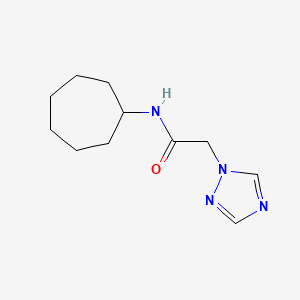 molecular formula C11H18N4O B7500092 N-cycloheptyl-2-(1,2,4-triazol-1-yl)acetamide 