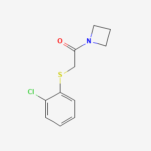 molecular formula C11H12ClNOS B7500098 1-(Azetidin-1-yl)-2-(2-chlorophenyl)sulfanylethanone 