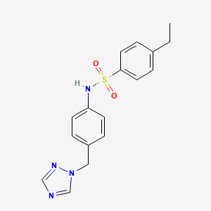 molecular formula C17H18N4O2S B7500144 1-{4-[(2,2-dimethylpropanoyl)amino]benzoyl}-N-ethylpiperidine-3-carboxamide 