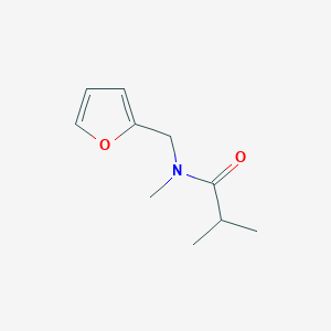 molecular formula C10H15NO2 B7500167 N-(furan-2-ylmethyl)-N,2-dimethylpropanamide 
