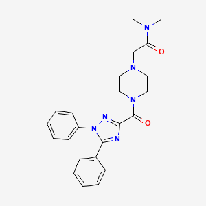 molecular formula C23H26N6O2 B7500172 2-[4-(1,5-diphenyl-1,2,4-triazole-3-carbonyl)piperazin-1-yl]-N,N-dimethylacetamide 