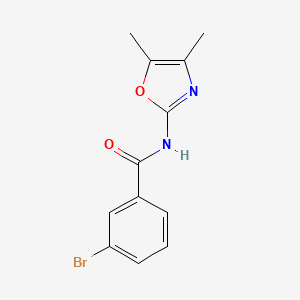 molecular formula C12H11BrN2O2 B7500179 3-bromo-N-(4,5-dimethyl-1,3-oxazol-2-yl)benzamide 