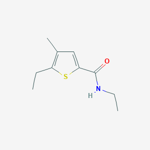 molecular formula C10H15NOS B7500194 N,5-diethyl-4-methylthiophene-2-carboxamide 