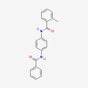 molecular formula C21H18N2O2 B7500197 N-(4-benzamidophenyl)-2-methylbenzamide 