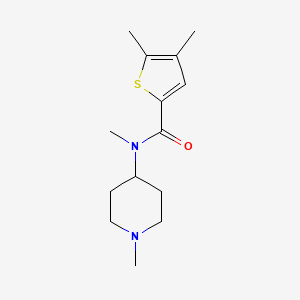 molecular formula C14H22N2OS B7500256 N,4,5-trimethyl-N-(1-methylpiperidin-4-yl)thiophene-2-carboxamide 