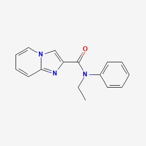molecular formula C16H15N3O B7500272 N-ethyl-N-phenylimidazo[1,2-a]pyridine-2-carboxamide 