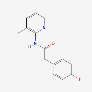 molecular formula C14H13FN2O B7500284 2-(4-fluorophenyl)-N-(3-methylpyridin-2-yl)acetamide 