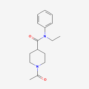 molecular formula C16H22N2O2 B7500288 1-acetyl-N-ethyl-N-phenylpiperidine-4-carboxamide 