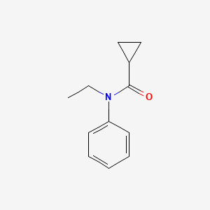 molecular formula C12H15NO B7500311 N-ethyl-N-phenylcyclopropanecarboxamide 