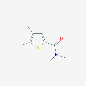 molecular formula C9H13NOS B7500332 N,N,4,5-tetramethylthiophene-2-carboxamide 