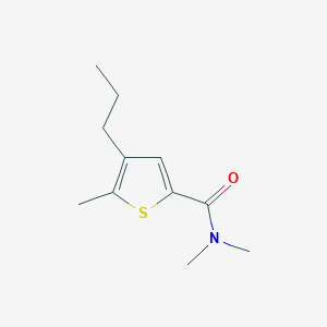 molecular formula C11H17NOS B7500334 N,N,5-trimethyl-4-propylthiophene-2-carboxamide 