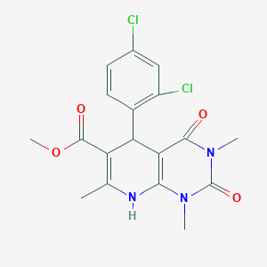 molecular formula C18H17Cl2N3O4 B7500338 Methyl 5-(2,4-dichlorophenyl)-1,3,7-trimethyl-2,4-dioxo-5,8-dihydropyrido[2,3-d]pyrimidine-6-carboxylate 