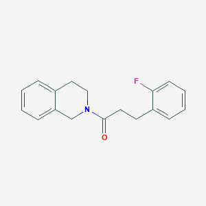 molecular formula C18H18FNO B7500343 1-(3,4-dihydro-1H-isoquinolin-2-yl)-3-(2-fluorophenyl)propan-1-one 