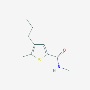 molecular formula C10H15NOS B7500351 N,5-dimethyl-4-propylthiophene-2-carboxamide 