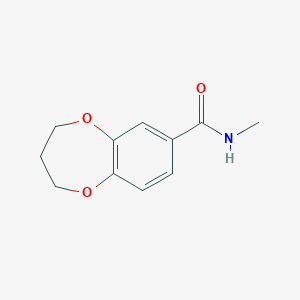 molecular formula C11H13NO3 B7500394 N-methyl-3,4-dihydro-2H-1,5-benzodioxepine-7-carboxamide 