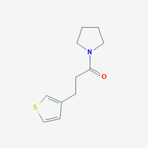 molecular formula C11H15NOS B7500412 1-Pyrrolidin-1-yl-3-thiophen-3-ylpropan-1-one 