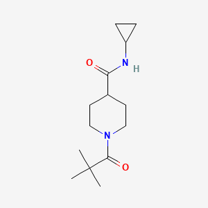 molecular formula C14H24N2O2 B7500422 N-cyclopropyl-1-(2,2-dimethylpropanoyl)piperidine-4-carboxamide 