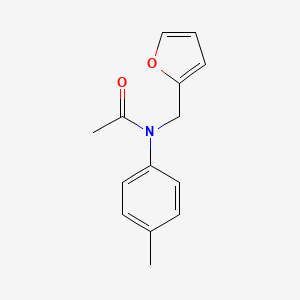 molecular formula C14H15NO2 B7500428 N-(furan-2-ylmethyl)-N-(4-methylphenyl)acetamide 