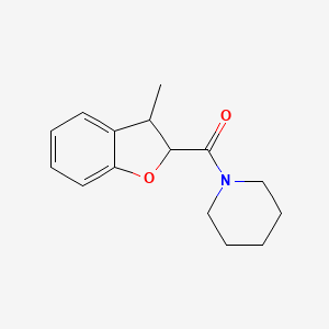 molecular formula C15H19NO2 B7500436 (3-Methyl-2,3-dihydrobenzofuran-2-yl)(piperidin-1-yl)methanone 