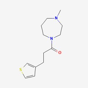 molecular formula C13H20N2OS B7500438 1-(4-Methyl-1,4-diazepan-1-yl)-3-thiophen-3-ylpropan-1-one 