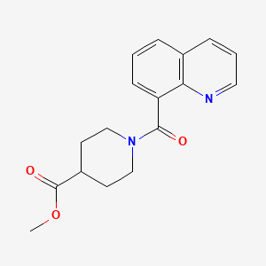 molecular formula C17H18N2O3 B7500444 Methyl 1-(quinoline-8-carbonyl)piperidine-4-carboxylate 