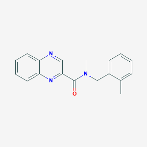 molecular formula C18H17N3O B7500464 N-methyl-N-[(2-methylphenyl)methyl]quinoxaline-2-carboxamide 