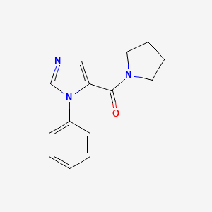 molecular formula C14H15N3O B7500482 (3-Phenylimidazol-4-yl)-pyrrolidin-1-ylmethanone 