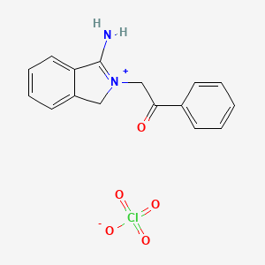 molecular formula C16H15ClN2O5 B7500493 3-amino-2-(2-oxo-2-phenylethyl)-1H-isoindolium perchlorate 