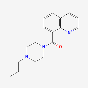 molecular formula C17H21N3O B7500496 (4-Propylpiperazin-1-yl)-quinolin-8-ylmethanone 