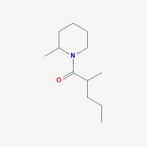 molecular formula C12H23NO B7500500 2-Methyl-1-(2-methylpiperidin-1-yl)pentan-1-one 