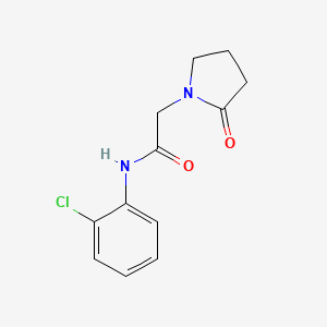 molecular formula C12H13ClN2O2 B7500507 N-(2-chlorophenyl)-2-(2-oxopyrrolidin-1-yl)acetamide 