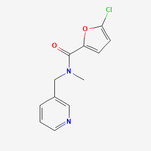molecular formula C12H11ClN2O2 B7500515 5-chloro-N-methyl-N-(pyridin-3-ylmethyl)furan-2-carboxamide 