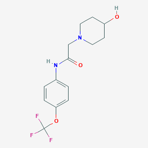 molecular formula C14H17F3N2O3 B7500541 2-(4-hydroxypiperidin-1-yl)-N-[4-(trifluoromethoxy)phenyl]acetamide 