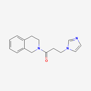 molecular formula C15H17N3O B7500549 1-(3,4-dihydro-1H-isoquinolin-2-yl)-3-imidazol-1-ylpropan-1-one 