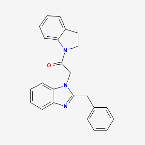 molecular formula C24H21N3O B7500550 2-(2-Benzylbenzimidazol-1-yl)-1-(2,3-dihydroindol-1-yl)ethanone 