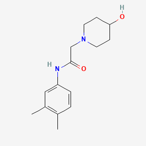 molecular formula C15H22N2O2 B7500560 N-(3,4-dimethylphenyl)-2-(4-hydroxypiperidin-1-yl)acetamide 