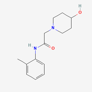 molecular formula C14H20N2O2 B7500564 2-(4-hydroxypiperidin-1-yl)-N-(2-methylphenyl)acetamide 