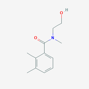 molecular formula C12H17NO2 B7500566 N-(2-hydroxyethyl)-N,2,3-trimethylbenzamide 