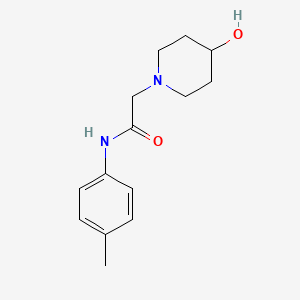molecular formula C14H20N2O2 B7500568 2-(4-hydroxypiperidin-1-yl)-N-(4-methylphenyl)acetamide 