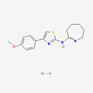 molecular formula C16H20BrN3OS B7500601 4-(4-methoxyphenyl)-N-(3,4,5,6-tetrahydro-2H-azepin-7-yl)-1,3-thiazol-2-amine;hydrobromide 