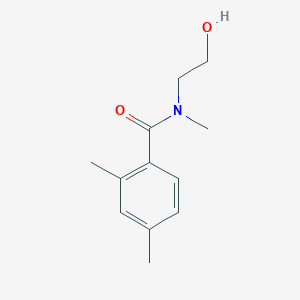 molecular formula C12H17NO2 B7500614 N-(2-hydroxyethyl)-N,2,4-trimethylbenzamide 