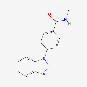 molecular formula C15H13N3O B7500615 4-(benzimidazol-1-yl)-N-methylbenzamide 