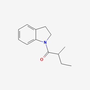 molecular formula C13H17NO B7500624 1-(2,3-Dihydroindol-1-yl)-2-methylbutan-1-one 